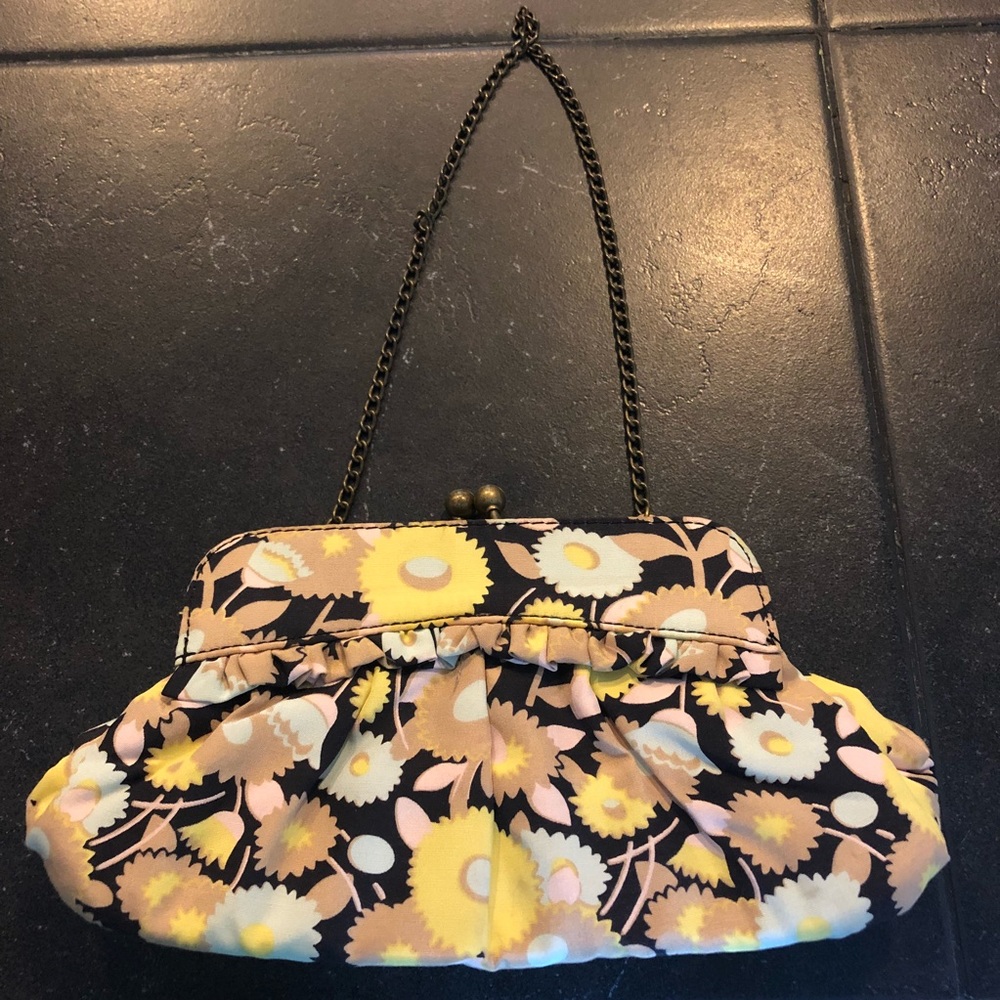 Gap floral coin purse green, blue, yellow used
